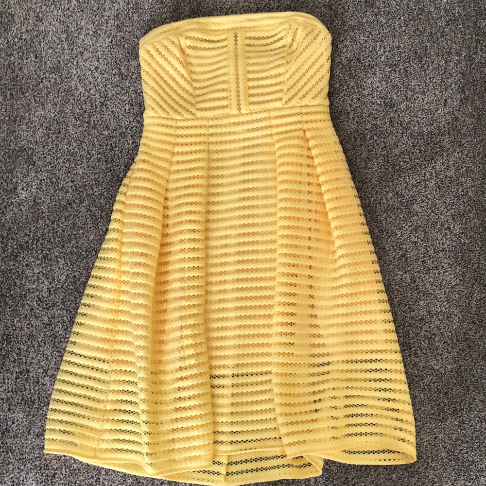 NY&C Yellow Strapless Dress